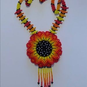 Mexican huichol necklace